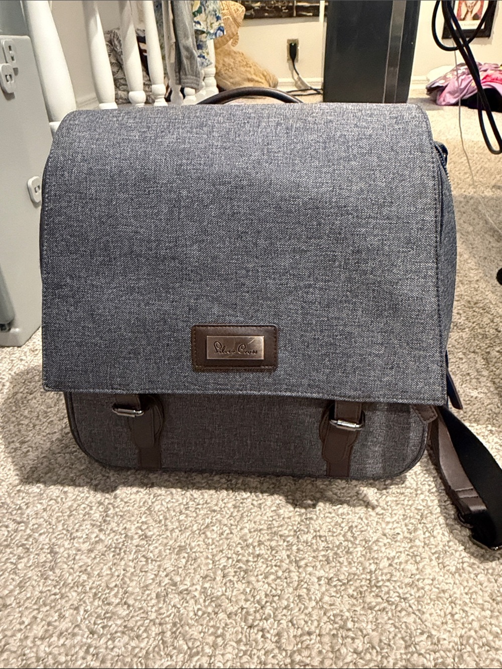 Silver Cross Wave Luxury Changing Diaper Bag Backpack Charcoal Gray